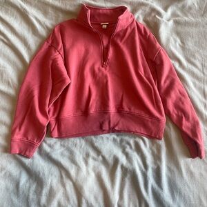 a new day Coral Pink Quarter-Zip Pullover Sweatshirt